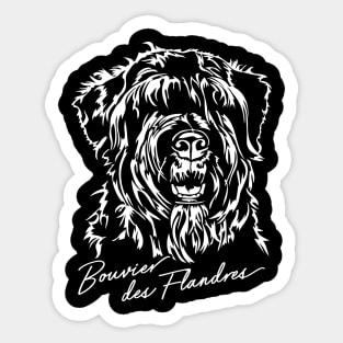 Bouvier des Flandres dog lover portrait Sticker